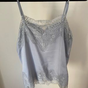 Light blue silk top